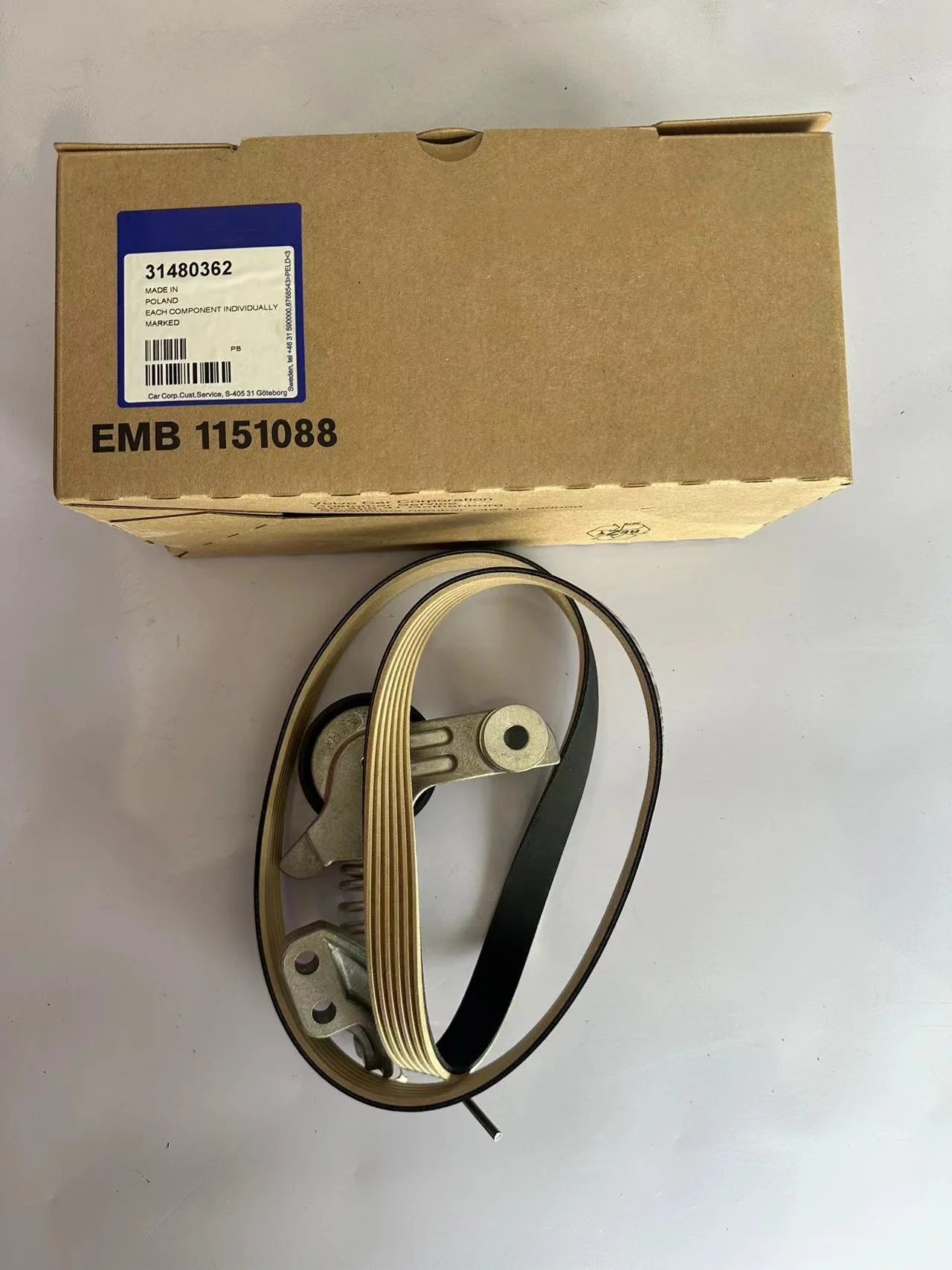 OEM31480362 Volvo  מתאים לדגמי Volvo ערכת רצועת אביזרים (רצועת אלטרנטור) מקורית